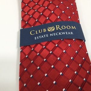Club Room - Men’s Red Silk Tie NWT